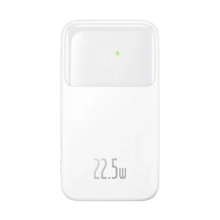 Baseus Comet Series PPMD20 Dual Cable 20000mAh White 22.5W Power Bank with Digital Display