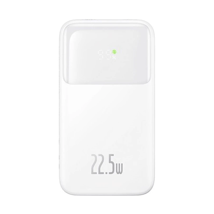 baseus-comet-series-ppmd020102-20000mah-white-11713857760 Baseus Comet Series PPMD20 Dual Cable 20000mAh White 22.5W Power Bank with Digital Display