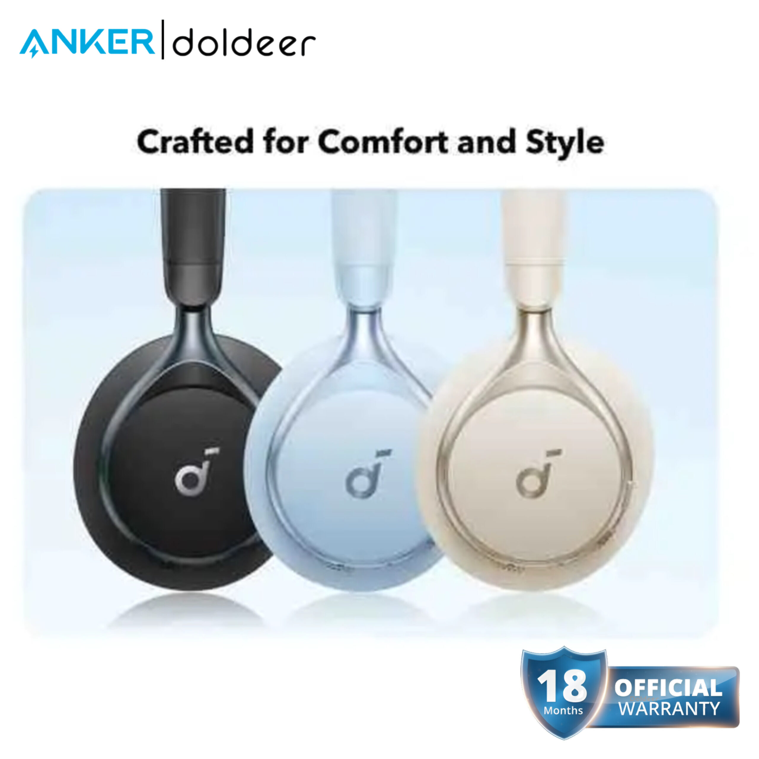 Anker Soundcore Space One Overhead Headphones Anker Soundcore Space One Overhead Headphones Blue