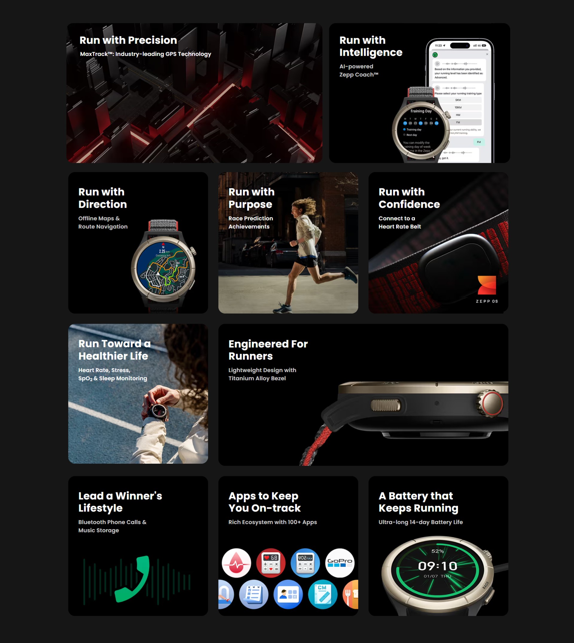 Amazfit Cheetah Pro AI-Powered with GPS Smart Watch